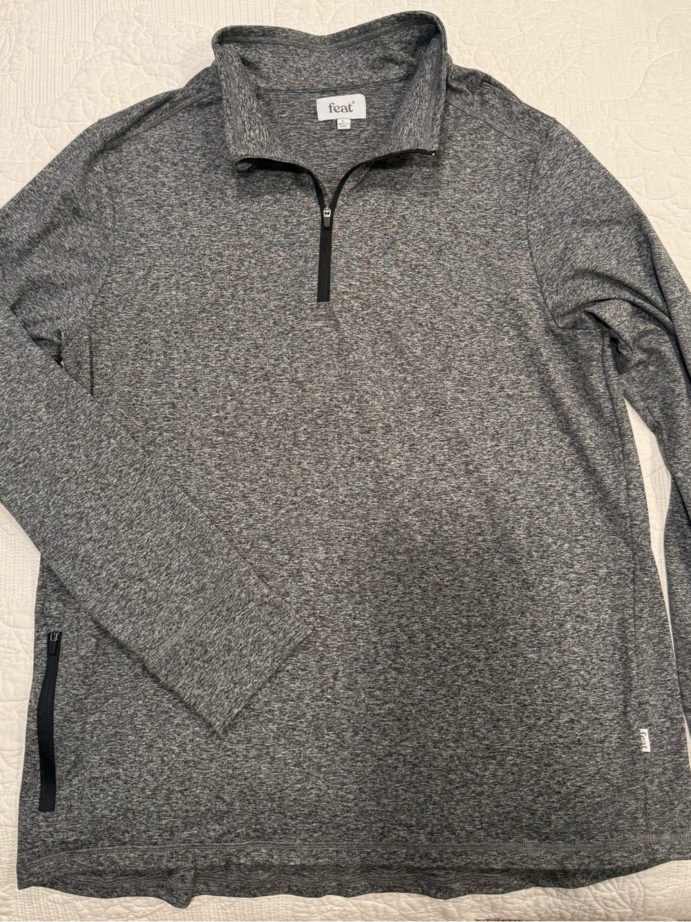 Feat brand Men’s Gray Quarter-Zip Sweater